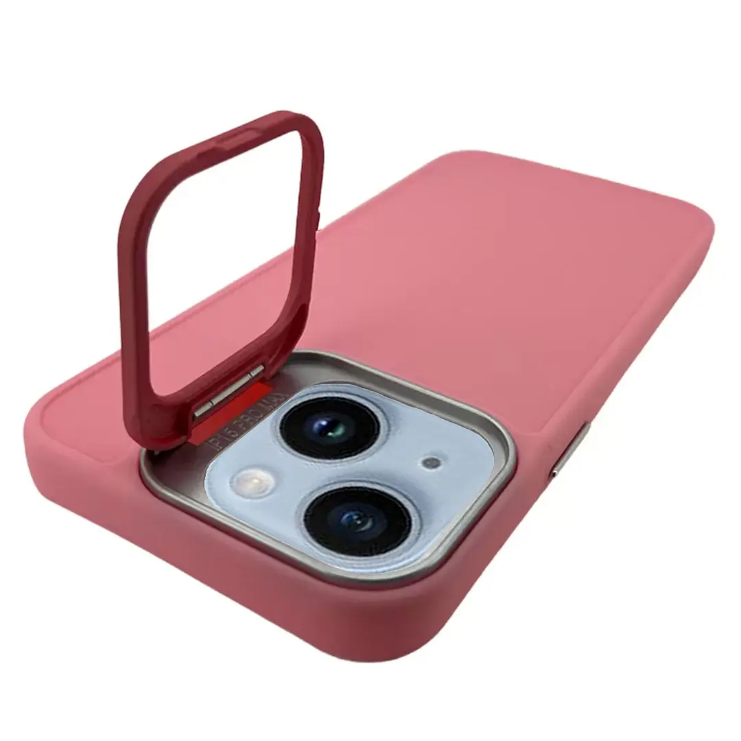 iPhone 15/iPhone 14/iPhone 13 Camera Stand Eco Case Pink